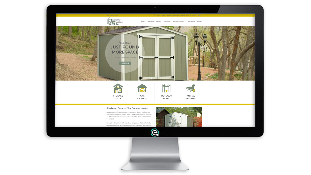 Shed Website for Shed Builder in CO